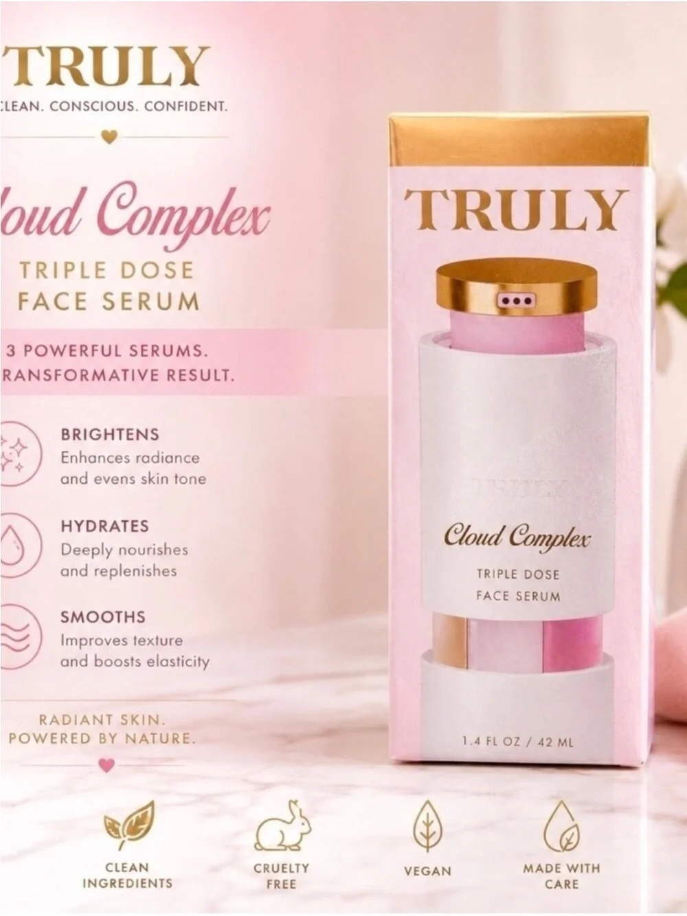 TRULY Cloud Complex Triple Dose Face Serum – NIB